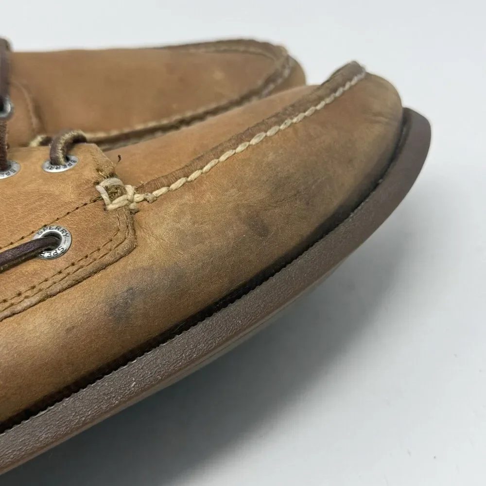 Sperry Top Sider Authentic Chukka Boots Mens 12 M Brown Leather Preppy Casual